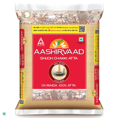 Aashirvaad Shudh Chakki Atta | Pure Atta 0% Maida (5 kg)