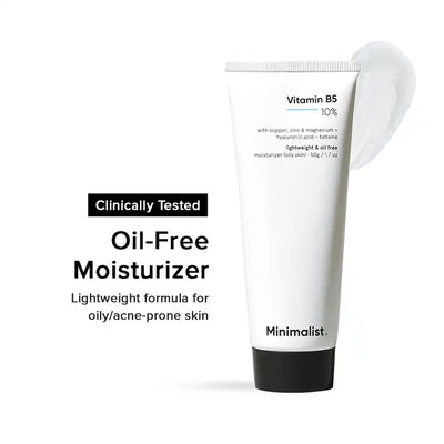 Minimalist Gel-based Moisturizer with 10% Vitamin B5 for Oily & Acne-Prone Skin (50 g)