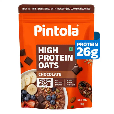 Pintola High Protein Oats Dark Chocolate With Almonds Raisin Pumpkin And Chia Seeds 1kg