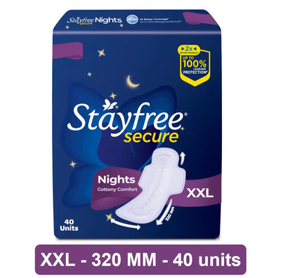 Stayfree Secure Nights XXL Sanitary Pads 40 pcs