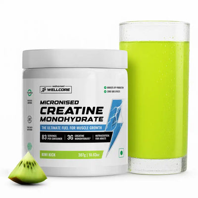 Wellcore Micronised Kiwi Kick Creatine Monohydrate | 83 servings (307 g)