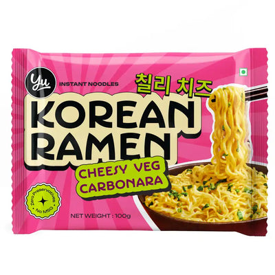 Yu Cheesy VEG Carbonara - Korean Ramen Noodles 100g