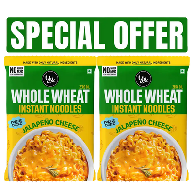 Yu Jalapeno Cheese - Whole Wheat Instant Noodles | Pack Of 2 x 70 g