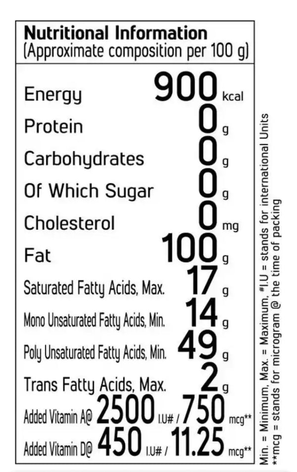 FORTUNE SUNLITE OIL     Pack Size: 1 L