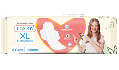 Lakons Sanitary Napkins XL 6 pads