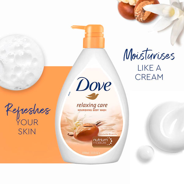 Dove Relaxing Shea Butter Body Wash 1L