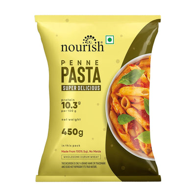 Nourish Suji Penne Pasta 450gm Pouch