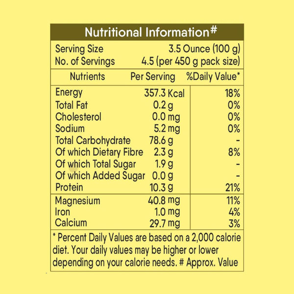 Nourish Suji Penne Pasta 450gm Pouch