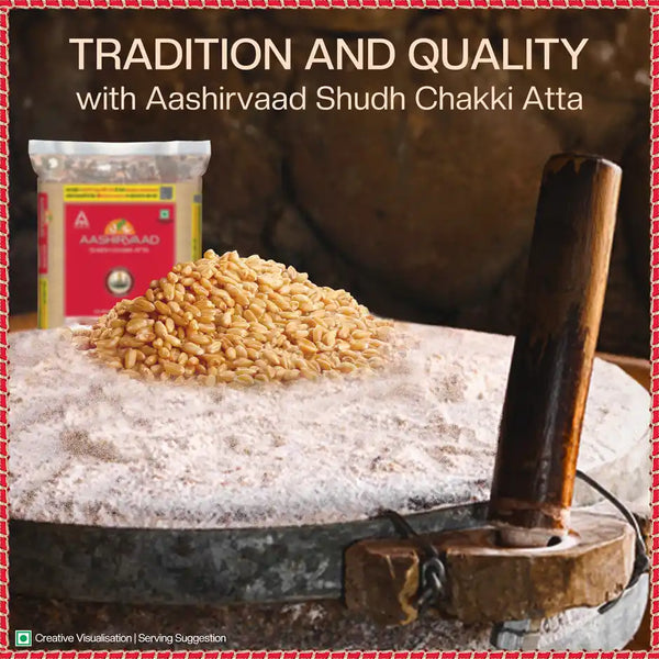 Aashirvaad Shudh Chakki Atta | Pure Atta 0% Maida (5 kg)