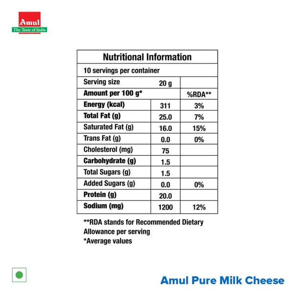 Amul Cheese Slices 200g