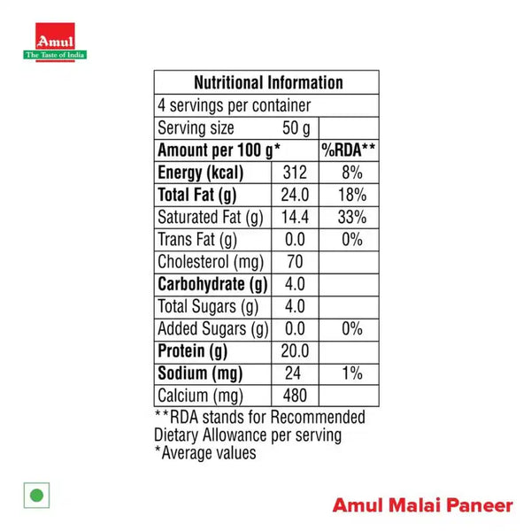 Amul Fresh Malai Paneer 200g
