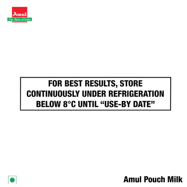 Amul Taaza Toned Fresh Milk | Pouch 500 ml