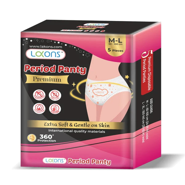 Lakons Period Panty Premium – M-L | Pack of 5