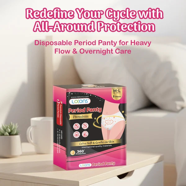 Lakons Period Panty Premium – M-L | Pack of 5