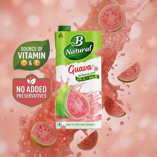 B Natural Guava Juice, Vitamin C & E 1L