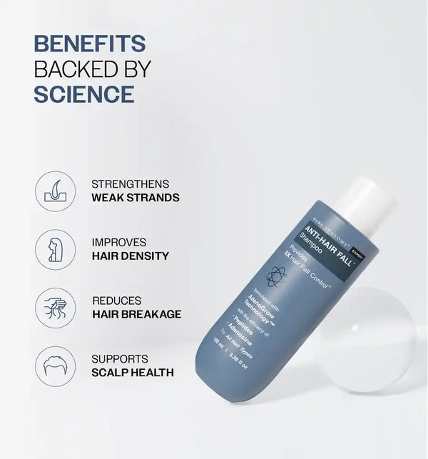 Bare Anatomy Anti Hair Fall Shampoo | 5x Hair Fall Control and Growth with Biotin, Adenosine (100 ml)