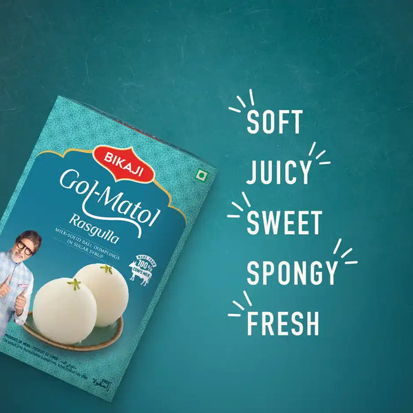 Bikaji Gol-Matol Rasgulla | Soft & Juicy Sweet 1.25 kg