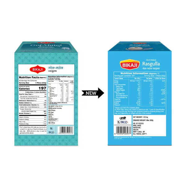 Bikaji Gol-Matol Rasgulla | Soft & Juicy Sweet 1.25 kg