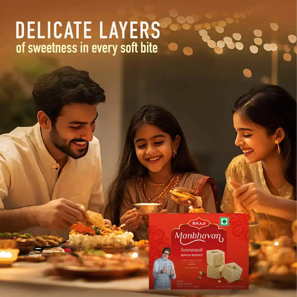 Bikaji Manbhawan Soan Papdi | Authentic Indian Sweet 450g