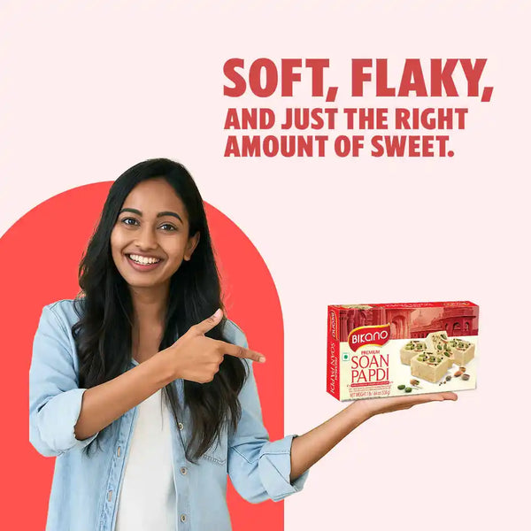 Bikano Premium Soan Papdi | Traditional Indian Sweet 500g