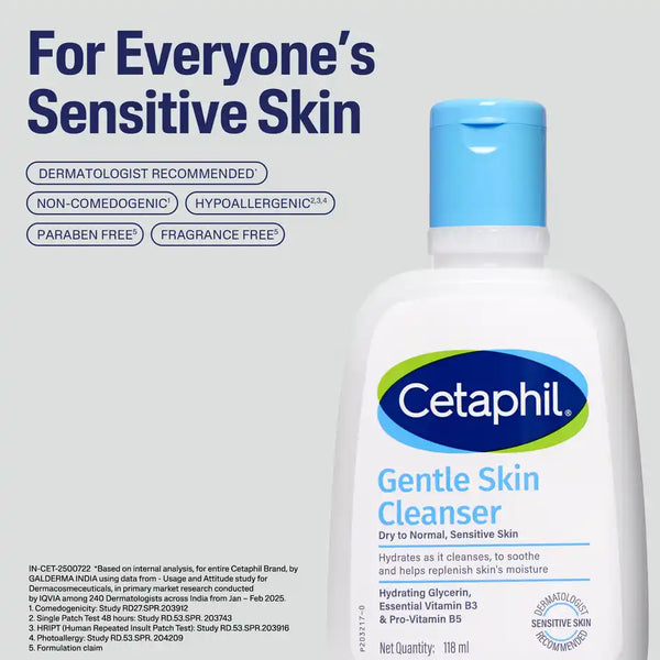 Cetaphil Gentle Skin Cleanser Face Wash 118ml or 125ml