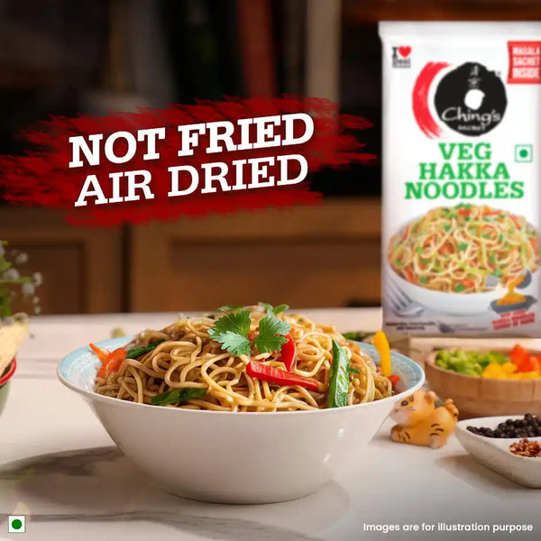 Ching's Secret Hakka Noodles with Masala, Not Fried, Air Dried 140g