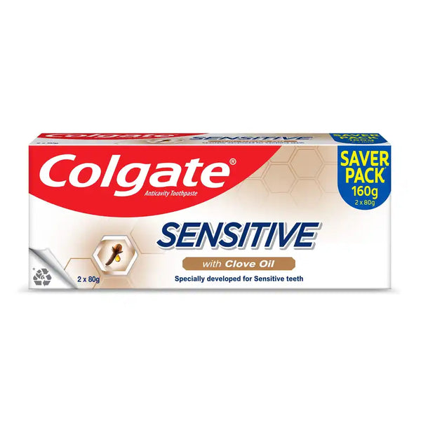 Colgate Sensitive Toothpaste, Everyday Protection With Clove oil for long-term Relief 160g