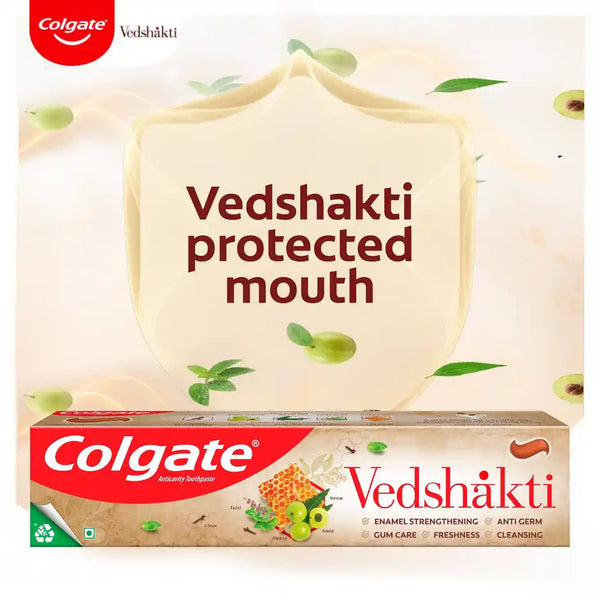 Colgate Vedshakti Anti-Bacterial Toothpaste For Whole Mouth Health With Neem, Clove And Honey 200g