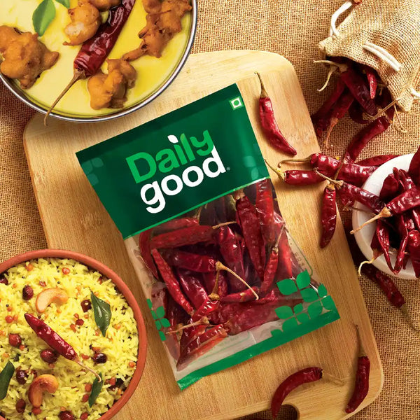 Daily Good Chilli With Stem / Guntur With Stem (100 g)