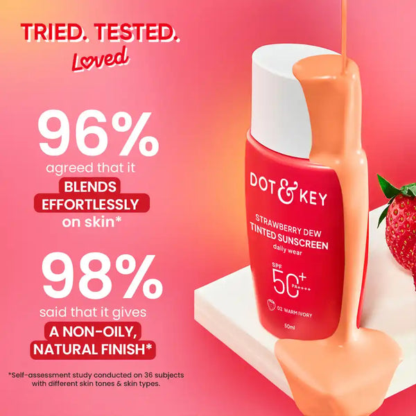 Dot & Key Strawberry Dew Tinted Sunscreen Spf 50+ Pa++++ - 02 Warm Ivory (50 ml)