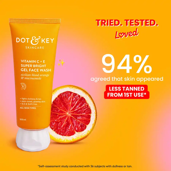 Dot & Key Vitamin C + E Super Bright Gel Face Wash (100 ml)