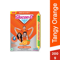 Glucon-D Tangy Orange with 3 Benefits of Energy, Recovery, and Immunity 200g