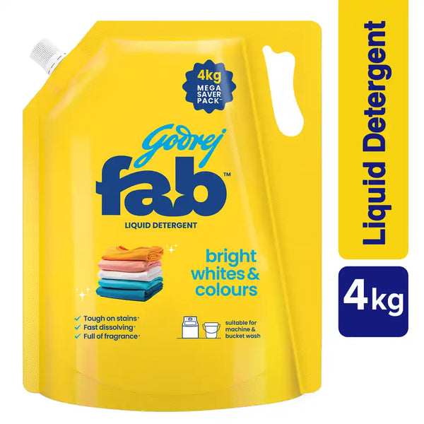 Godrej Fab Liquid Detergent Refill Pouch for Machine 4kg