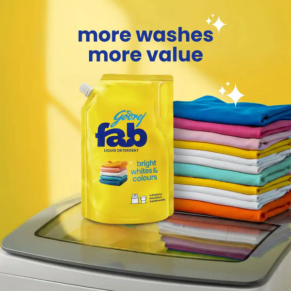 Godrej Fab Liquid Detergent Refill Pouch for Machine 4kg