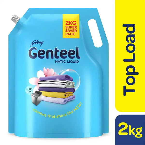 Godrej Genteel Matic Top Load Detergent Liquid Pouch 2kg