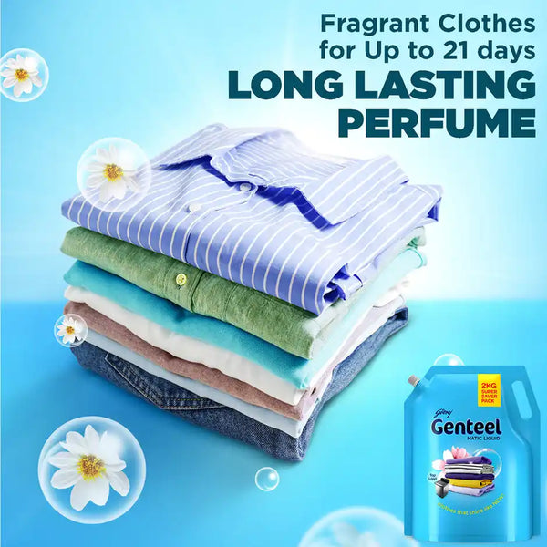 Godrej Genteel Matic Top Load Detergent Liquid Pouch 2kg