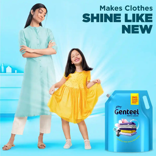 Godrej Genteel Matic Top Load Detergent Liquid Pouch 2kg