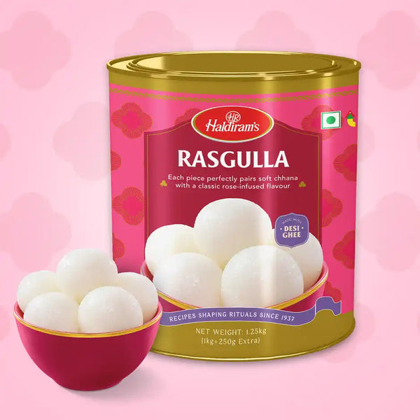 Haldiram's Rasgulla | Soft & Juicy Sweet 1.25kg