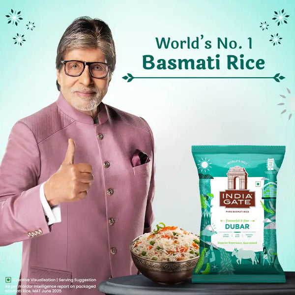 India Gate Dubar Basmati Rice | Long Slender Grains 5kg