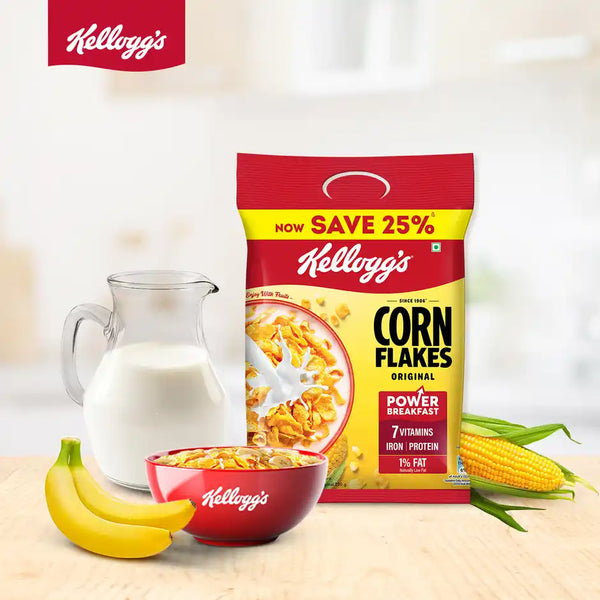 Kellogg's Corn Flakes Original | Power Breakfast | 7 Vitamins (251 g or 275 g)