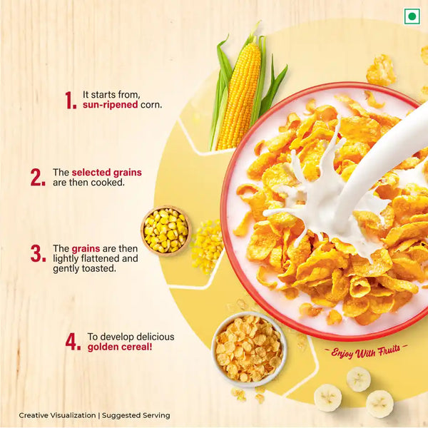 Kellogg's Corn Flakes Original | Power Breakfast | 7 Vitamins (251 g or 275 g)