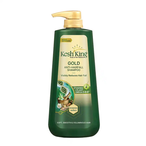 Kesh King Gold Anti Hairfall Shampoo | Reduces Hair Fall, Strengthens & Conditions Hair 600ml