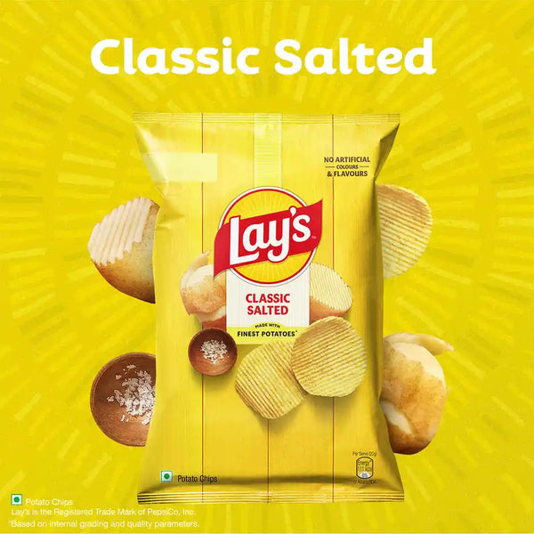Lay's Classic Salted | Crunchy Potato Chips 82g