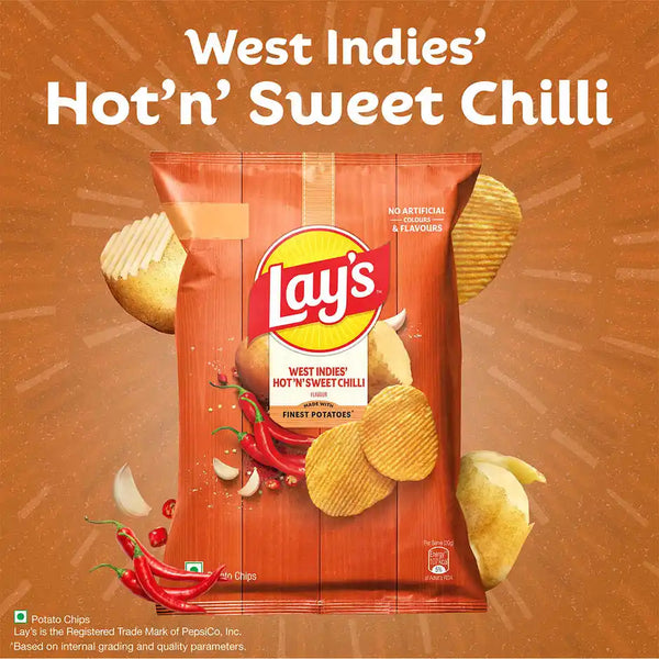 Lay's West Indies Hot 'n' Sweet Chilli | Potato Chips (48 g)