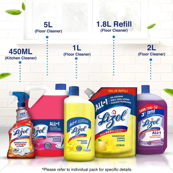 Lizol Citrus Floor Cleaner Liquid 625ml