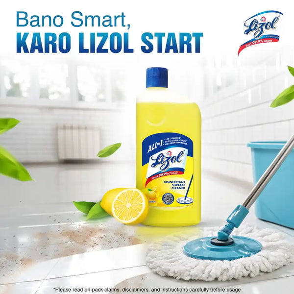 Lizol Citrus Floor Cleaner Liquid 625ml