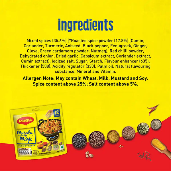 Maggi Masala-ae-Magic Sabzi Masala (12 pcs)