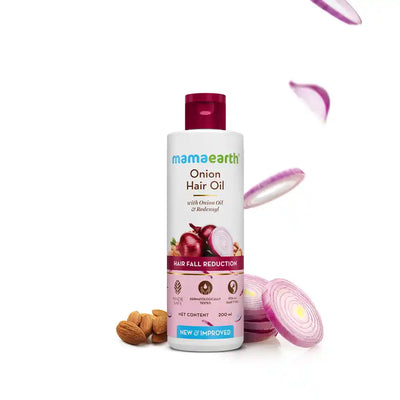 Mamaearth Onion Hair Oil For Hair Fall Control With Onion & Redensyl 200nl