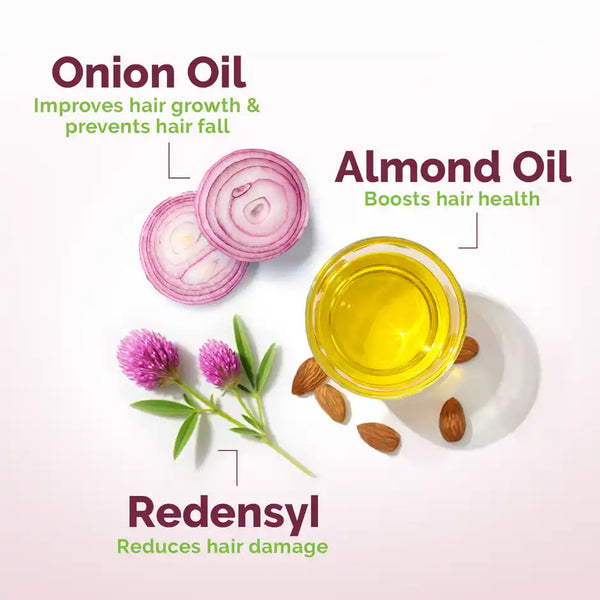 Mamaearth Onion Hair Oil For Hair Fall Control With Onion & Redensyl 200nl