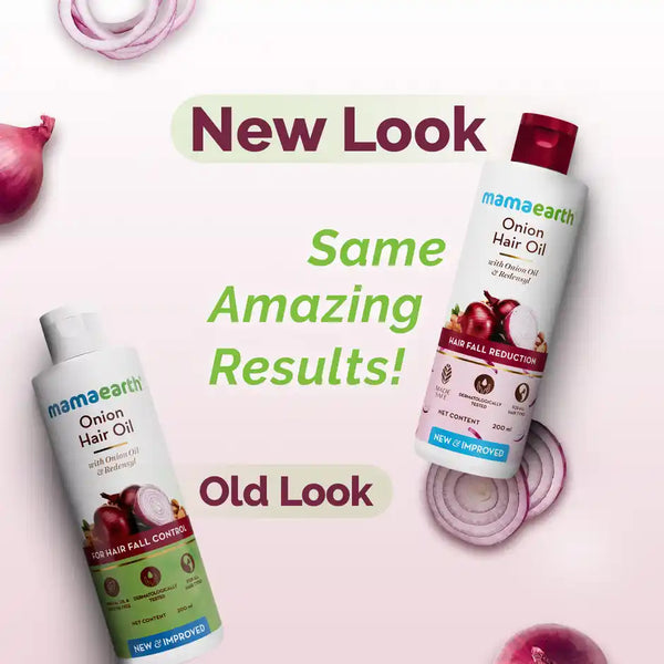 Mamaearth Onion Hair Oil For Hair Fall Control With Onion & Redensyl 200nl